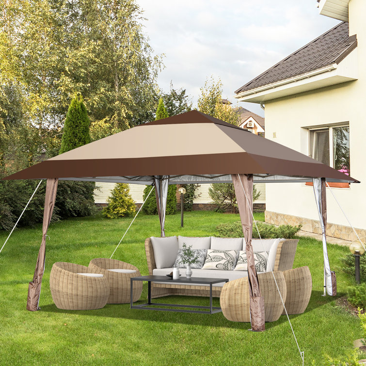 Costway 13 Ft. W x 13 Ft. D Steel Pop-Up Gazebo | Wayfair